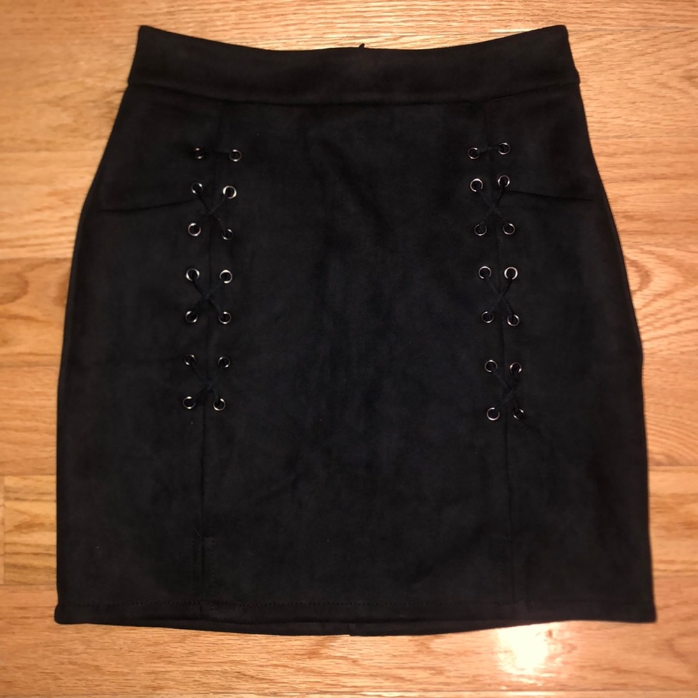 Suede skirt
